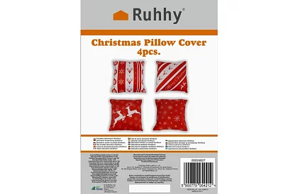 Dekorativní povlak na polštář 40x40 cm – 4 kusy merry christmas