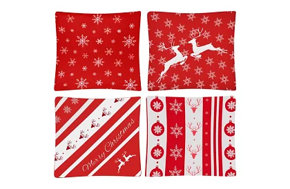 Dekorativní povlak na polštář 40x40 cm – 4 kusy merry christmas