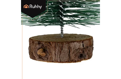 Mini vánoční stromky - sada 3 zasněžených stromků