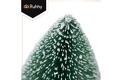 Mini vánoční stromky - sada 3 zasněžených stromků