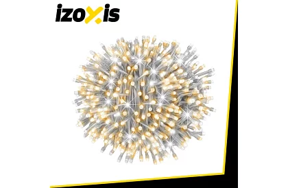 Vánoční LED závěs - déšť 100 LED venkovní - 6m teplá bílá