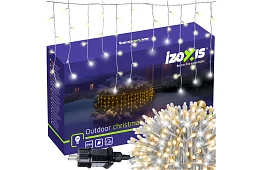 Vánoční LED závěs - déšť 100 LED venkovní - 6m teplá bílá