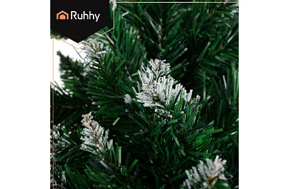 Vánoční hustý řetěz - girlanda zelenobílá 270 cm