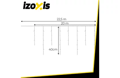 Vánoční LED závěs-déšť 500 LED venkovní - 20m teplá bílá