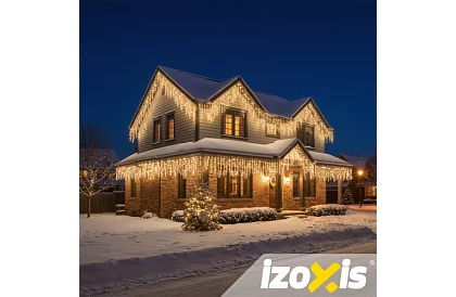 Vánoční LED závěs-déšť 500 LED venkovní - 20m teplá bílá