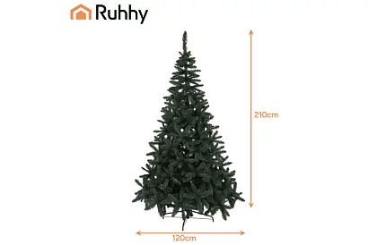 Umělý vánoční stromeček s hustým jehličím – 210 cm