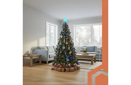 Umělý vánoční stromeček s hustým jehličím – 210 cm