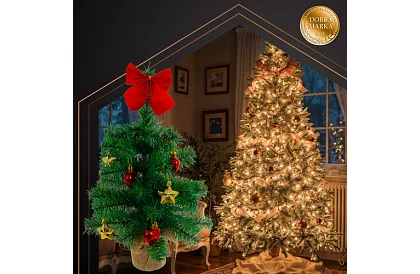 Malý umělý vánoční stromeček 45 cm – nazdobený