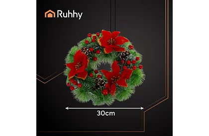 Vánoční věnec na dveře,  stůl - 30 cm