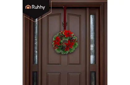 Vánoční věnec na dveře,  stůl - 30 cm