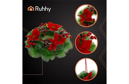 Vánoční věnec na dveře,  stůl - 30 cm