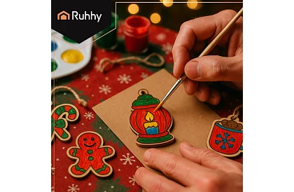 Dřevěné vánoční ozdoby k dotvoření 24 ks