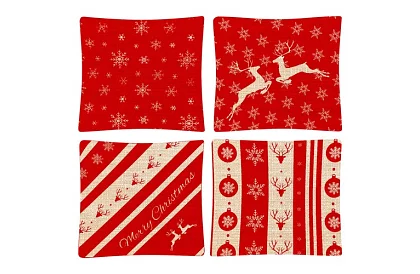 Dekorativní povlak na polštář 40x40 cm – 4 kusy v sadě