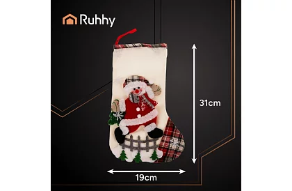 Vánoční ozdobné ponožky - sada 4 kusy s různými motivy