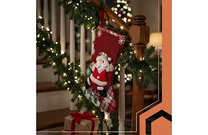 Vánoční ozdobné ponožky - sada 4 kusy s různými motivy