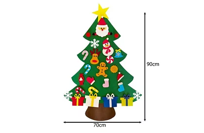 DIY plstěný vánoční stromeček na zeď - 90 cm
