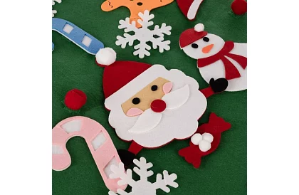 DIY plstěný vánoční stromeček na zeď - 90 cm