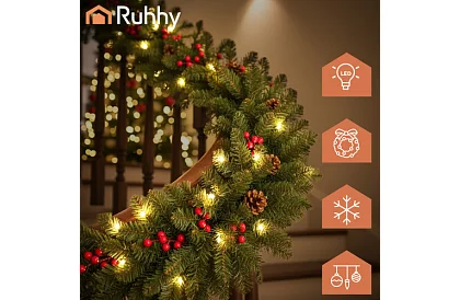 LED svítící girlanda na baterie – 270 cm