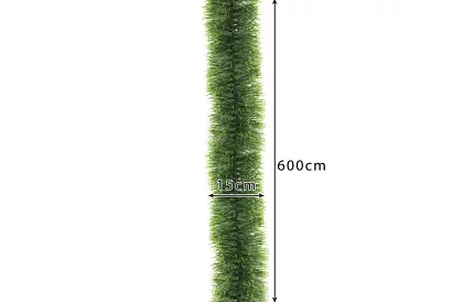 Dlouhý vánoční řetěz – zelená girlanda 6 metrů