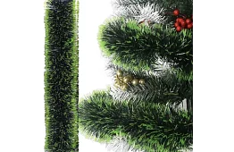 Dlouhý vánoční řetěz – zelená girlanda 6 metrů