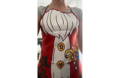 Zástěra šéfkuchaře - vánoční motiv