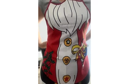 Zástěra šéfkuchaře - vánoční motiv