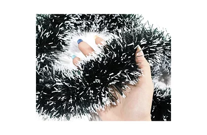 Dlouhý vánoční řetěz – bílozelená girlanda 6 metrů