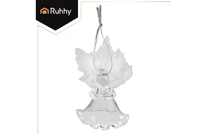 Sklenění andílci s peřím – 6 kusů