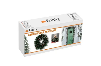 Dekorační zasněžený věnec na dveře