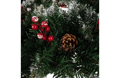 Dekorační zasněžený věnec na dveře