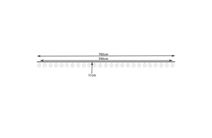 Dekorativní venkovní solární řetěz Balls – 7 metrů, multicolor