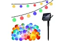 Dekorativní venkovní solární řetěz Balls – 7 metrů, multicolor