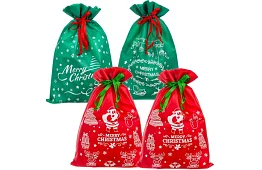 Vánoční dárkové tašky na vánoční dárky – 4 kusy