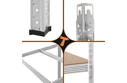 Skladový kovový regál 180x100x60 cm – 5 polic