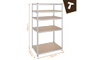 Skladový kovový regál 180x100x60 cm – 5 polic