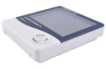 Digitální hodiny vlhkoměrem a teploměrem