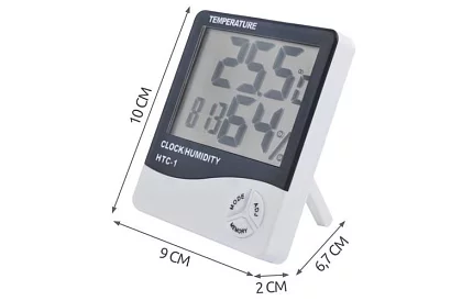 Digitální hodiny vlhkoměrem a teploměrem