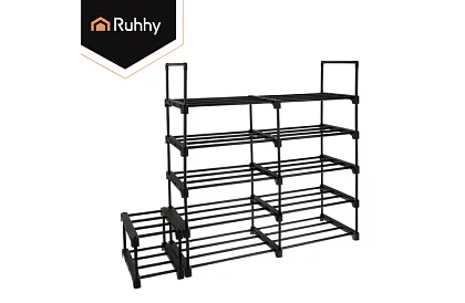 Předsínový regál 174x45x30 cm – botník 10 polic