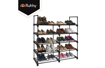 Předsínový regál 174x45x30 cm – botník 10 polic