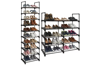 Předsínový regál 174x45x30 cm – botník 10 polic