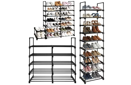 Předsínový regál 174x45x30 cm – botník 10 polic