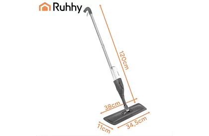 Plochý mop s rozprašovačem Ruhhy 300 ml + 3 utěrky