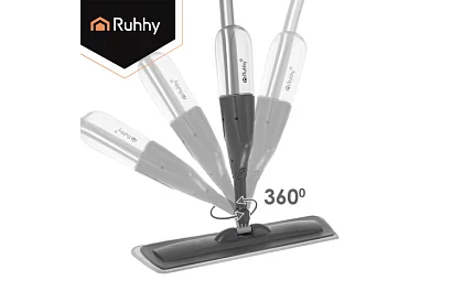Plochý mop s rozprašovačem Ruhhy 300 ml + 3 utěrky