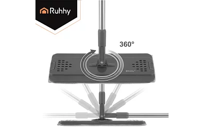 Praktický plochý mop + kbelík 8,5 litrů – dvoukomorový s příslušenstvím