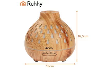 Aroma difuzér Puri – zvlhčovač vzduchu 400 ml s LED podsvícením