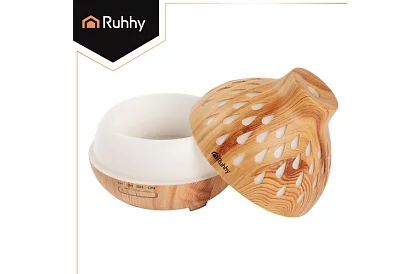 Aroma difuzér Puri – zvlhčovač vzduchu 400 ml s LED podsvícením