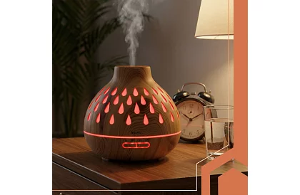 Aroma difuzér Puri – zvlhčovač vzduchu 400 ml s LED podsvícením