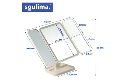 Zvětšovací kosmetické zrcátko s LED osvětlením