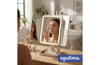 Zvětšovací kosmetické zrcátko s LED osvětlením