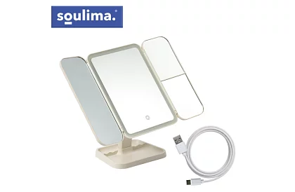 Zvětšovací kosmetické zrcátko s LED osvětlením